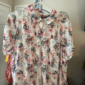TORRID 2 SKULL BUTTON UP BLOUSE